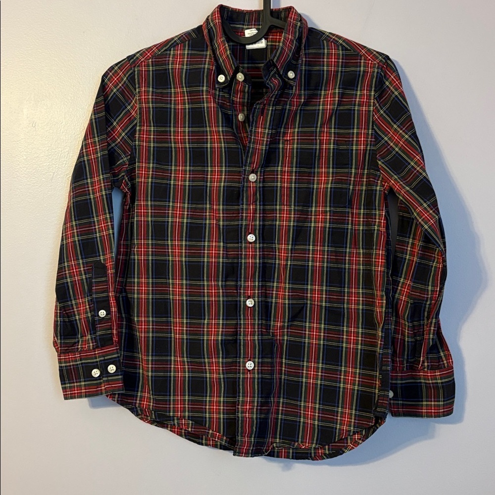 J. Crew Crewcuts Plaid Button Down Long Sleeve Shirt size 8